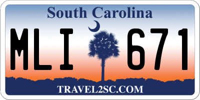 SC license plate MLI671