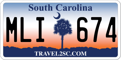 SC license plate MLI674