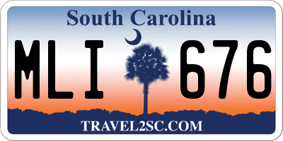 SC license plate MLI676