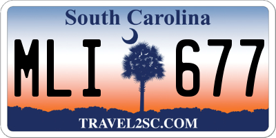 SC license plate MLI677