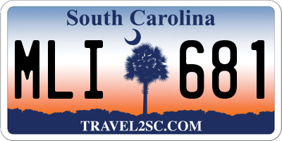 SC license plate MLI681