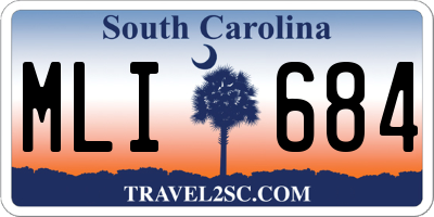 SC license plate MLI684