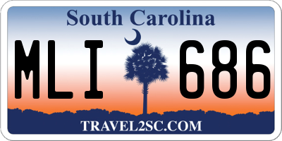 SC license plate MLI686