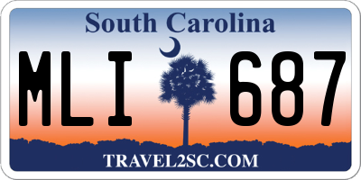 SC license plate MLI687
