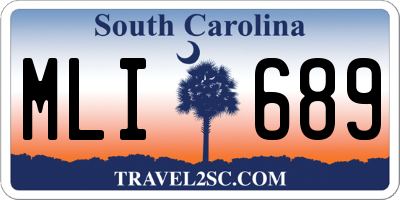 SC license plate MLI689