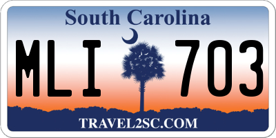 SC license plate MLI703