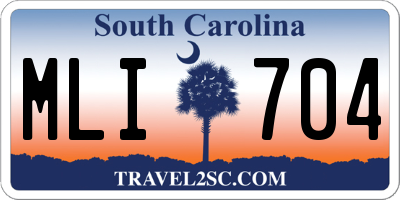 SC license plate MLI704