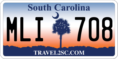 SC license plate MLI708