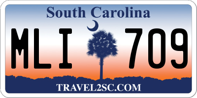 SC license plate MLI709