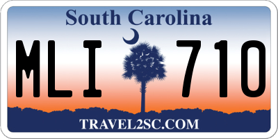 SC license plate MLI710