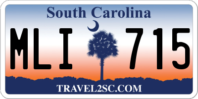 SC license plate MLI715