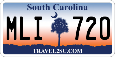 SC license plate MLI720