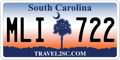 SC license plate MLI722