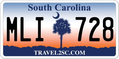 SC license plate MLI728