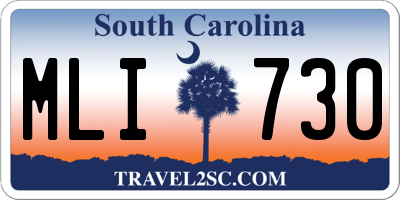 SC license plate MLI730