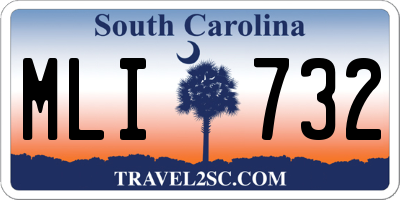 SC license plate MLI732