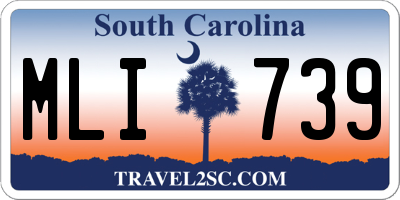 SC license plate MLI739