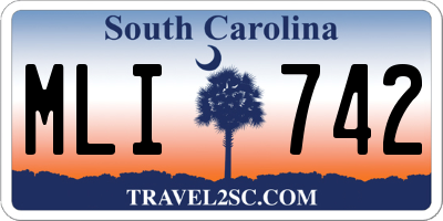 SC license plate MLI742