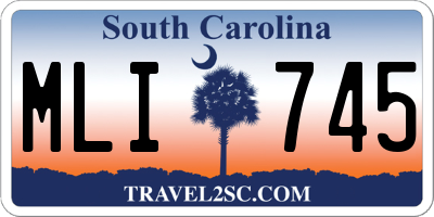 SC license plate MLI745