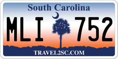 SC license plate MLI752