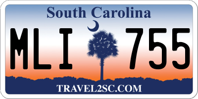 SC license plate MLI755