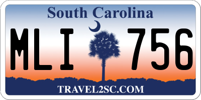 SC license plate MLI756