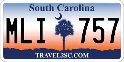 SC license plate MLI757