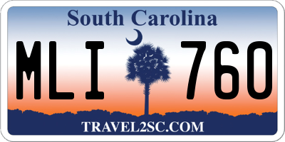 SC license plate MLI760