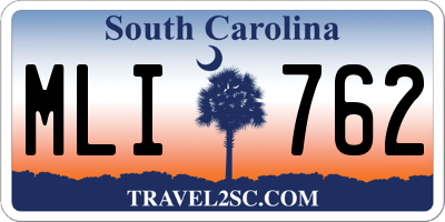 SC license plate MLI762
