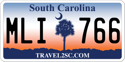 SC license plate MLI766