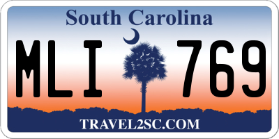 SC license plate MLI769