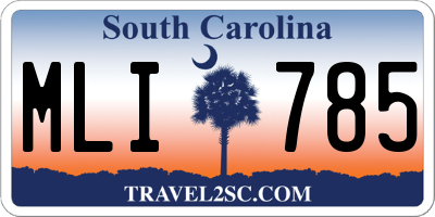 SC license plate MLI785