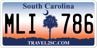 SC license plate MLI786