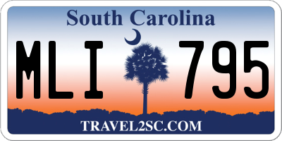 SC license plate MLI795