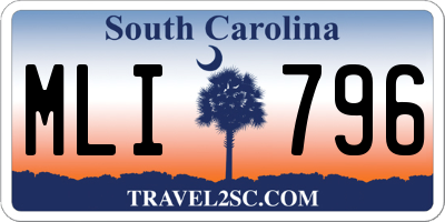 SC license plate MLI796