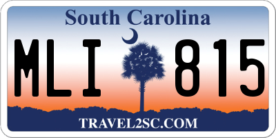 SC license plate MLI815