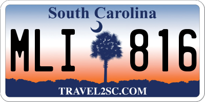 SC license plate MLI816