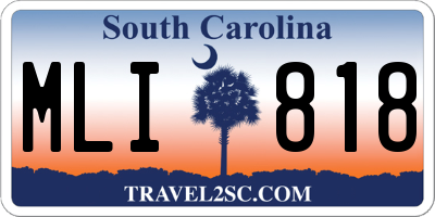 SC license plate MLI818