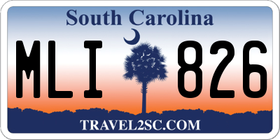 SC license plate MLI826