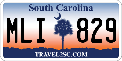 SC license plate MLI829