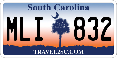SC license plate MLI832