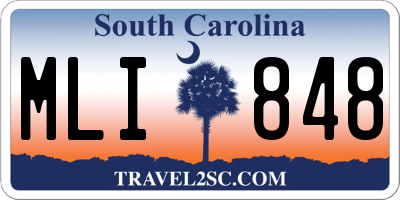 SC license plate MLI848
