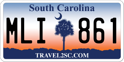 SC license plate MLI861