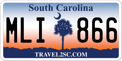 SC license plate MLI866