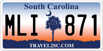 SC license plate MLI871