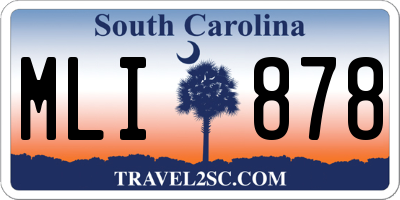SC license plate MLI878