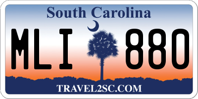 SC license plate MLI880