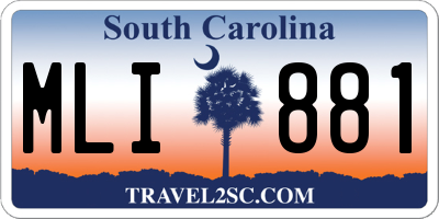 SC license plate MLI881