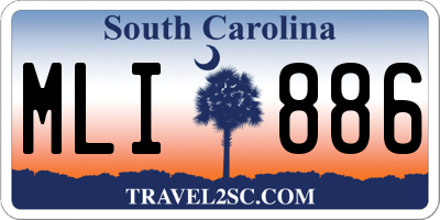 SC license plate MLI886