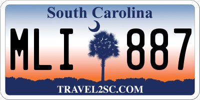 SC license plate MLI887